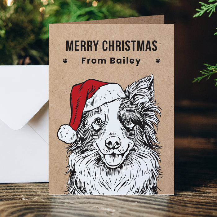 Personalised Dog Breed Christmas Card