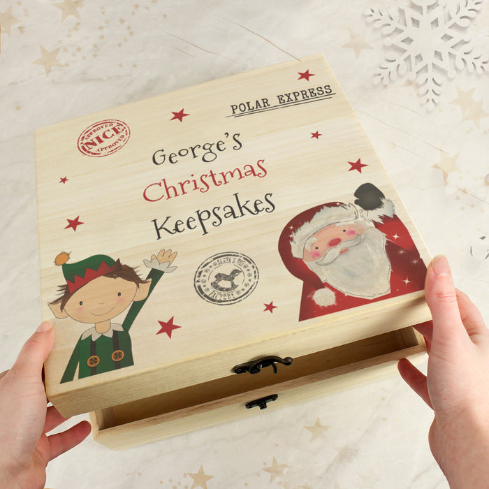 Personalised Wooden Christmas Eve Box