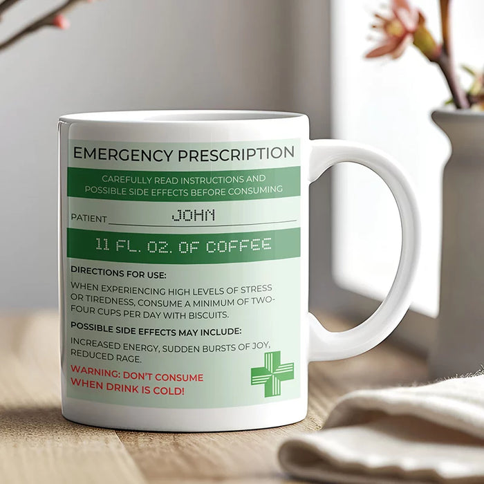 Prescription Coffee Personalised Mug