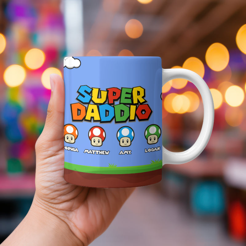 Super Daddio Personalised Family Mug