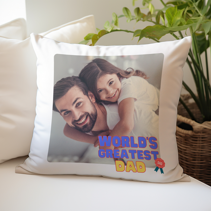 World's Greatest Dad Photo Cushion