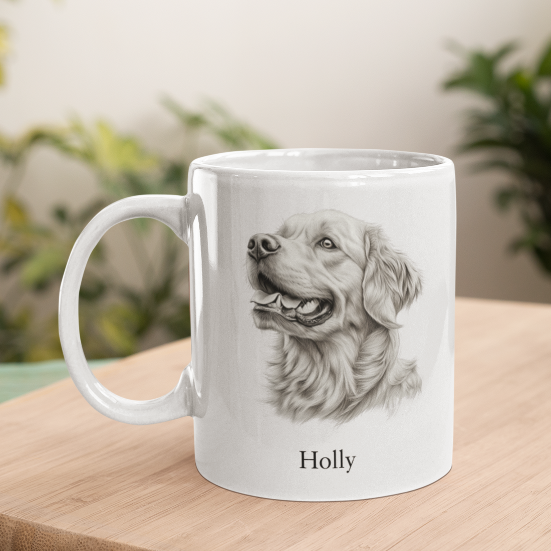 Fine Line Dog Breed Personalised Mug